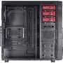 Gabinete PcYes Mid Tower Fox Vermelho sem Fonte 22600