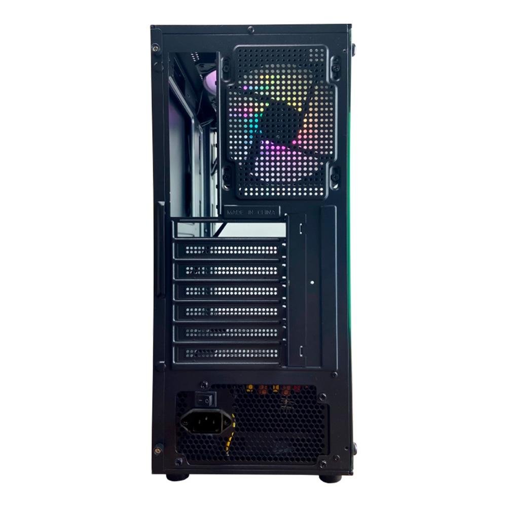 Gabinete Gamer Hayom GB1792, Mid Tower, ATX, Lateral e frontal em Vidro Temperado, com Cooler Fan, Preto - GB1792 Gabinete Gamer Hayom GB1792, Mid Tower, ATX, Lateral e frontal em Vidro Temperado, com Cooler Fan, Preto - GB1792