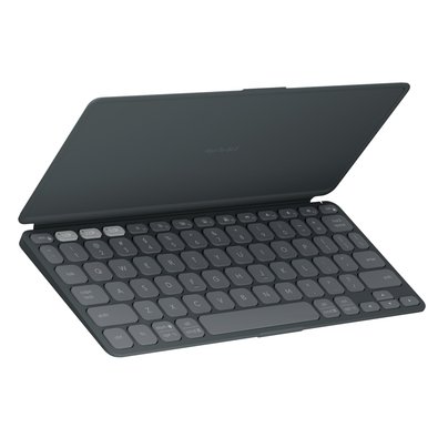 Teclado Sem Fio Logitech Keys-To-Go 2, Bluetooth, para Tablets, iPad, macOs, Windows, Capa Integrada, Grafite - 920-012867