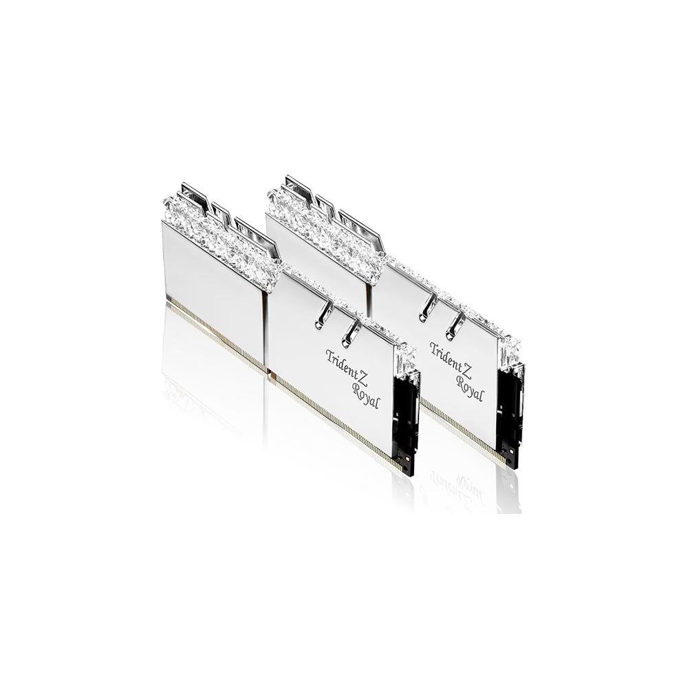 Memória RAM G.Skill Trident Z Royal Series RGB 16GB (2x8GB), DDR4, 4000MHz, CL18, Intel XMP, Branco - F4-4000C18D-16GTRS Memória RAM G.Skill Trident Z Royal Series RGB 16GB (2x8GB), DDR4, 4000MHz, CL18, Intel XMP, Branco - F4-4000C18D-16GTRS