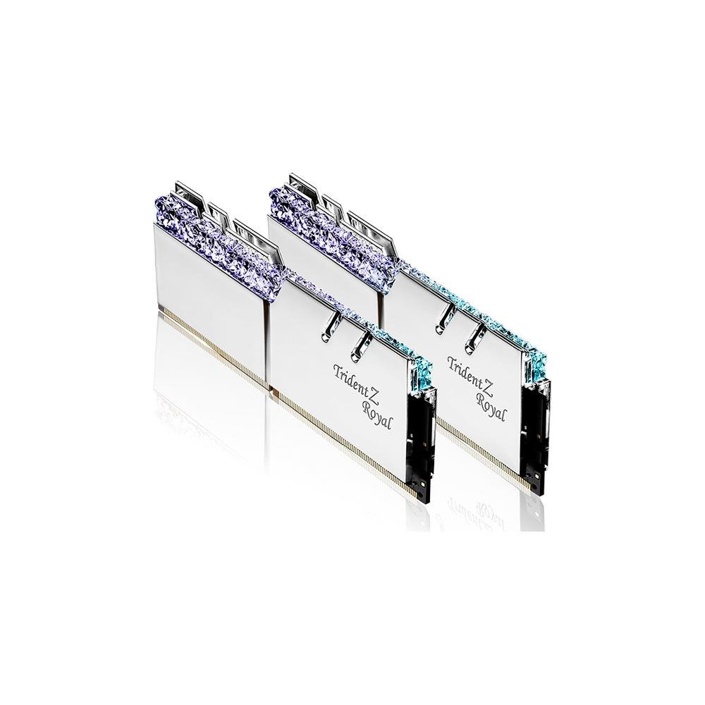 Memória RAM G.Skill Trident Z Royal Series RGB 16GB (2x8GB), DDR4, 4000MHz, CL18, Intel XMP, Branco - F4-4000C18D-16GTRS Memória RAM G.Skill Trident Z Royal Series RGB 16GB (2x8GB), DDR4, 4000MHz, CL18, Intel XMP, Branco - F4-4000C18D-16GTRS