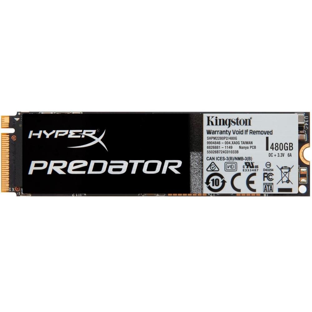 SSD Kingston HyperX Predator 480GB PCI-Express 2.0 x 4 c/ adaptador HHHL Leituras: 1400MB/s e Gravações: 1000MB/s - SHPM2280P2H/480G SSD Kingston HyperX Predator 480GB PCI-Express 2.0 x 4 c/ adaptador HHHL Leituras: 1400MB/s e Gravações: 1000MB/s - SHPM2280P2H/480G