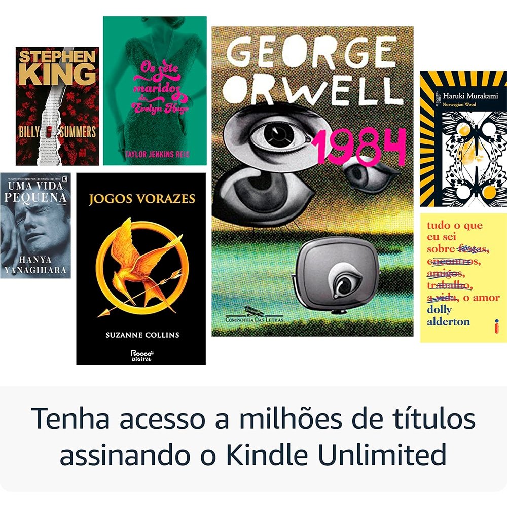 Kindle Paperwhite Amazon 7", 32GB, Tela antirreflexo, Bateria que dura semanas, À Prova d'água, Preto - B0CFPHTMDX Kindle Paperwhite Amazon 7", 32GB, Tela antirreflexo, Bateria que dura semanas, À Prova d'água, Preto - B0CFPHTMDX