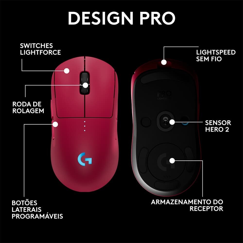 Mouse Gamer Sem Fio Logitech G PRO 2 | KaBuM!