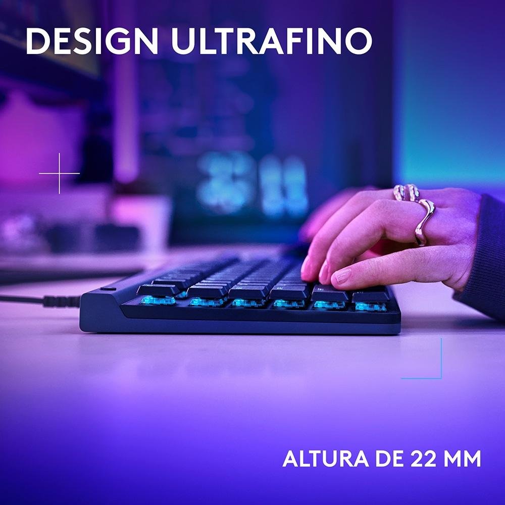 Teclado Mecânico Gamer Logitech G515 TKL, RGB Ligthsync, USB 2.0, ANSI, Preto - 920-012868 Teclado Mecânico Gamer Logitech G515 TKL, RGB Ligthsync, USB 2.0, ANSI, Preto - 920-012868