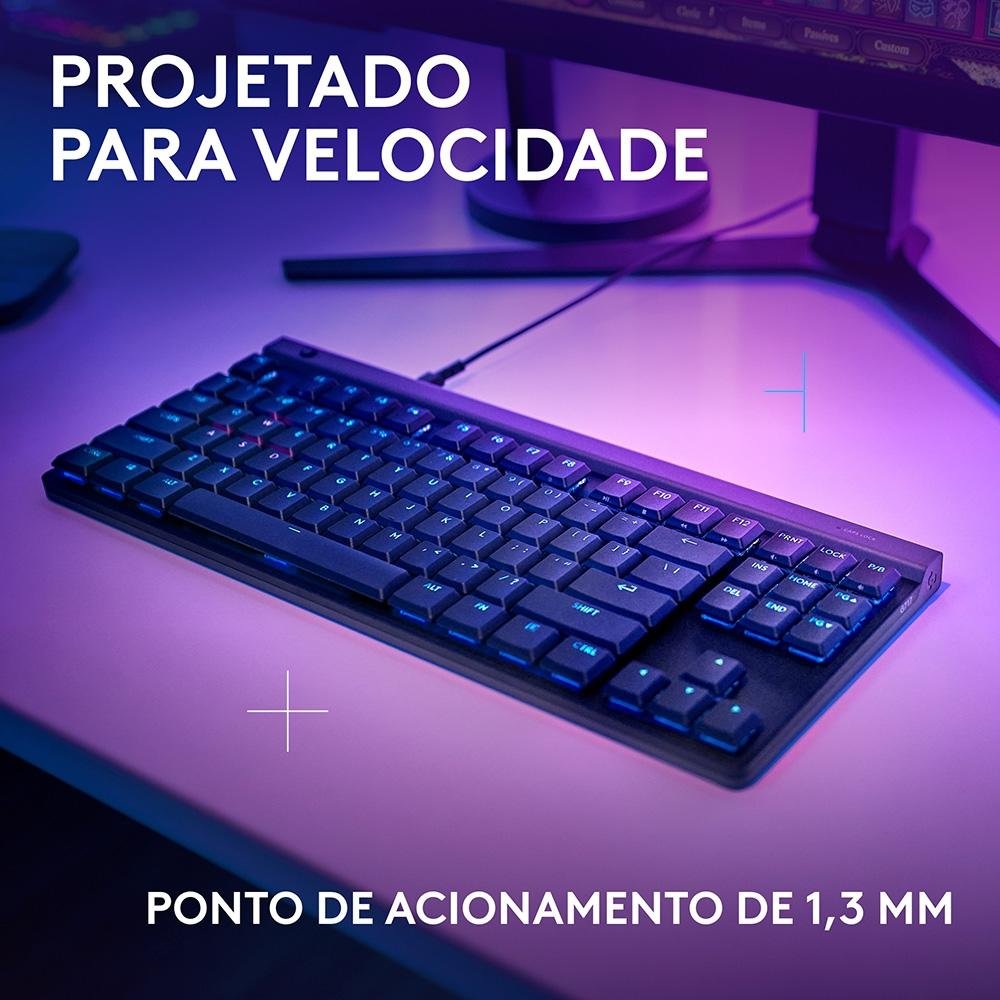 Teclado Mecânico Gamer Logitech G515 TKL, RGB Ligthsync, USB 2.0, ANSI, Preto - 920-012868 Teclado Mecânico Gamer Logitech G515 TKL, RGB Ligthsync, USB 2.0, ANSI, Preto - 920-012868