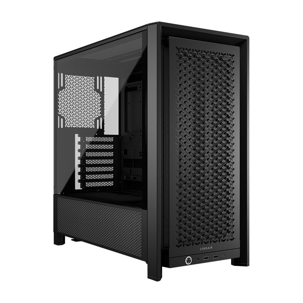 Gabinete Corsair Frame 4000D RS, Mid Tower, ATX, Leteral em Vidro, Modular High, Airflow, Sem FANs, Preto - CC-9011312-WW