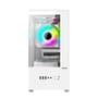 Gabinete Gamer Hyrax HGB310, Mini Tower, M-ATX, Frontal e Lateral em Vidro Temperado, Sem FANs, Branco - HGB310W