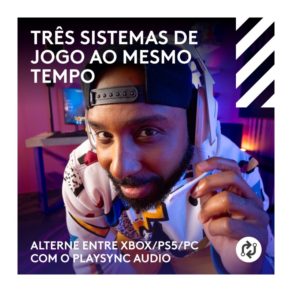 Headset Gamer Sem Fio Astro Gaming A50 LIGHTSPEED + Base Station (Gen 5) Com Tecnologia PLAYSYNC AUDIO, Bluetooth, Branco - 939-002229 Headset Gamer Sem Fio Astro Gaming A50 LIGHTSPEED + Base Station (Gen 5) Com Tecnologia PLAYSYNC AUDIO, Bluetooth, Branco - 939-002229