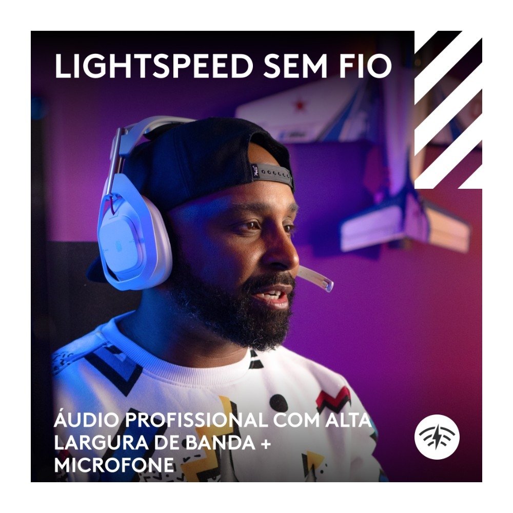 Headset Gamer Sem Fio Astro Gaming A50 LIGHTSPEED + Base Station (Gen 5) Com Tecnologia PLAYSYNC AUDIO, Bluetooth, Branco - 939-002229 Headset Gamer Sem Fio Astro Gaming A50 LIGHTSPEED + Base Station (Gen 5) Com Tecnologia PLAYSYNC AUDIO, Bluetooth, Branco - 939-002229