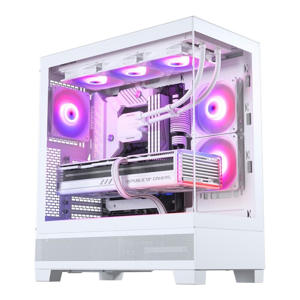 Gabinete Gamer Phanteks Xt View, Mid-Tower, Lateral em Vidro, Com 3 Fan, Branco - PH-XT523V1_DWT01 Gabinete Gamer Phanteks Xt View, Mid-Tower, Lateral em Vidro, Com 3 Fan, Branco - PH-XT523V1_DWT01
