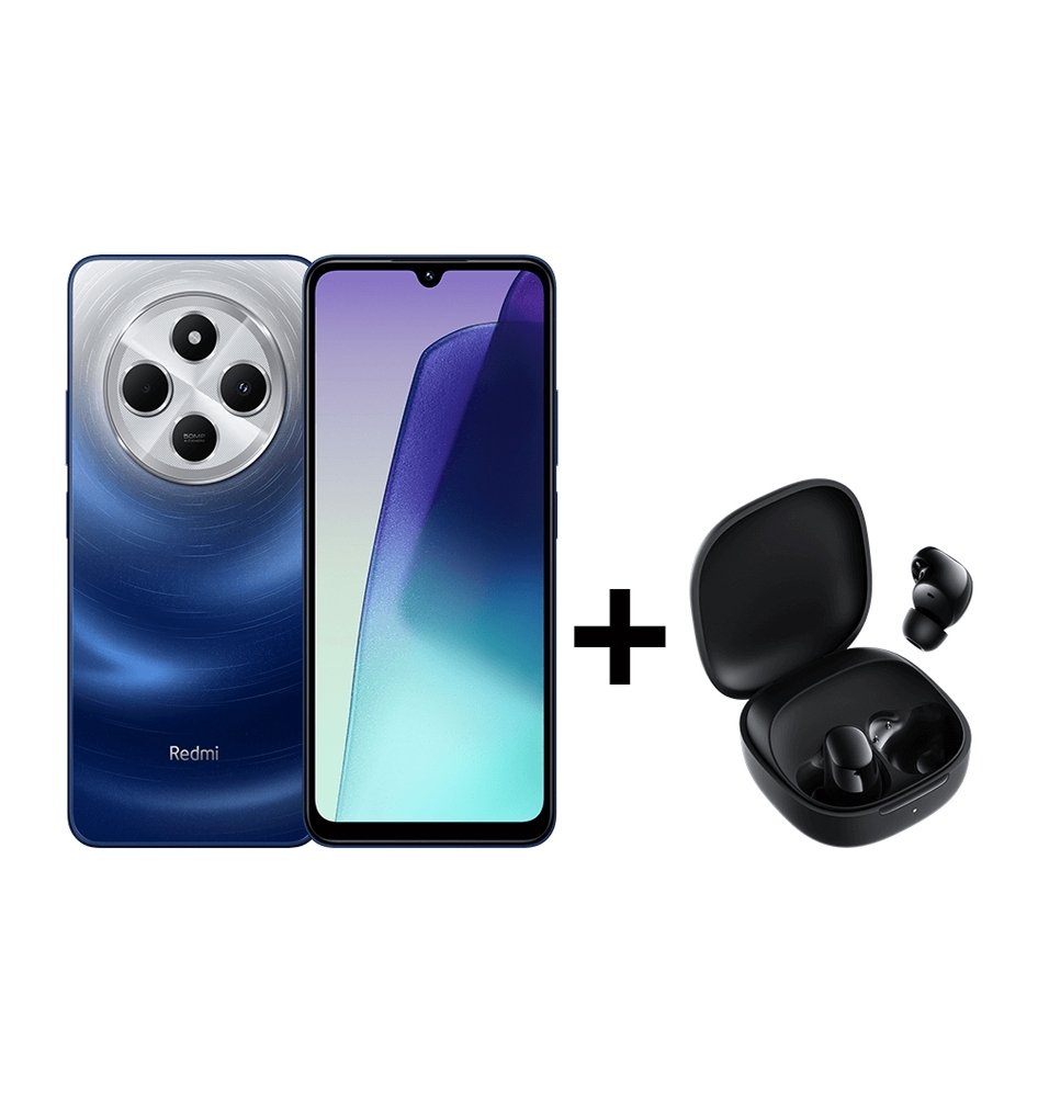 Kit Smartphone Xiaomi Redmi 14c Br, 256GB, 4+4GB RAM Virtual, Octa Core, Tela 6.88", Azul + Fone Bluetooth Xiaomi - CMB401AZU-F