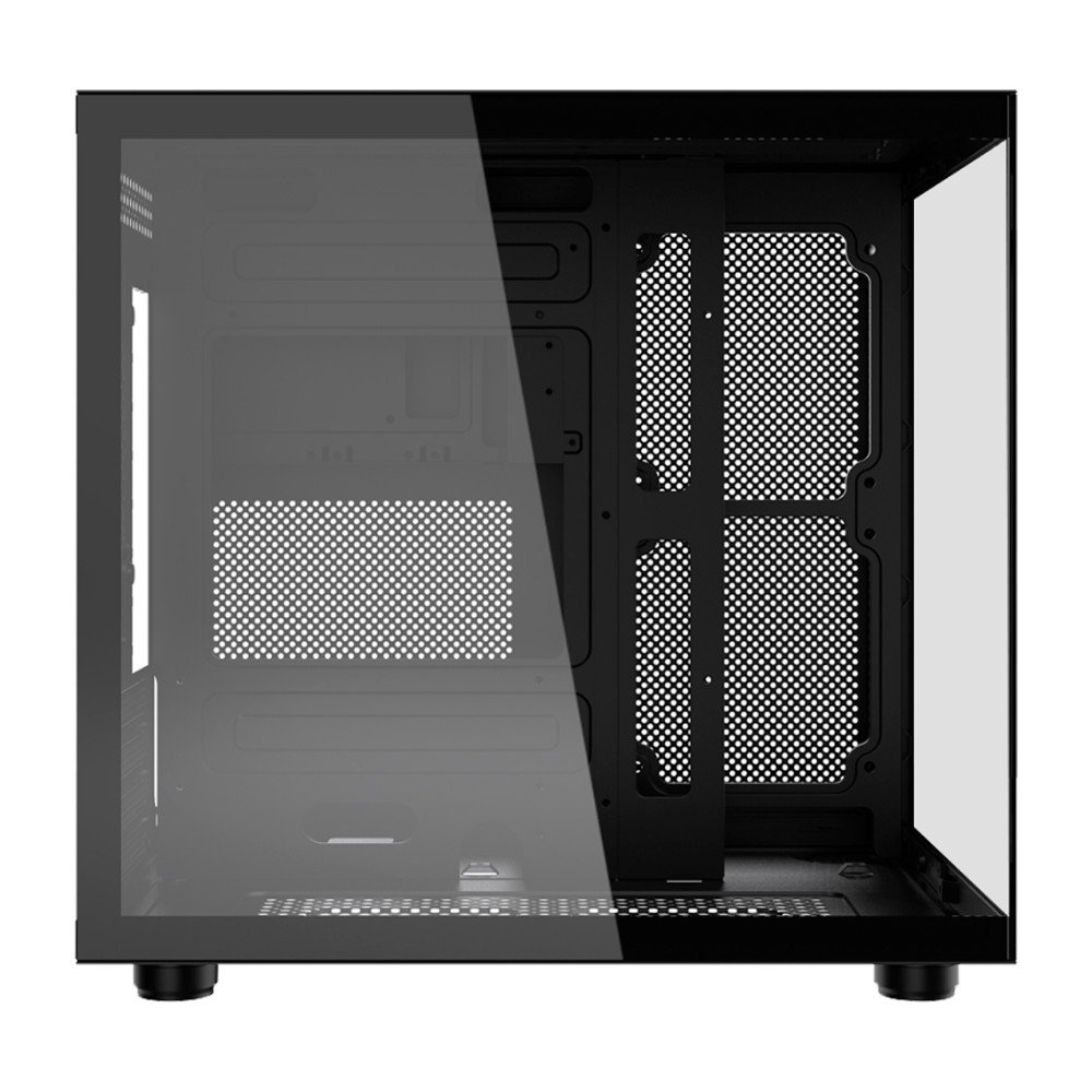 Gabinete Gamer Kalkan Midgard, Mid Tower, Micro-ATX, Lateral em Vidro Temperado, Sem FANs, Preto - KLK00039