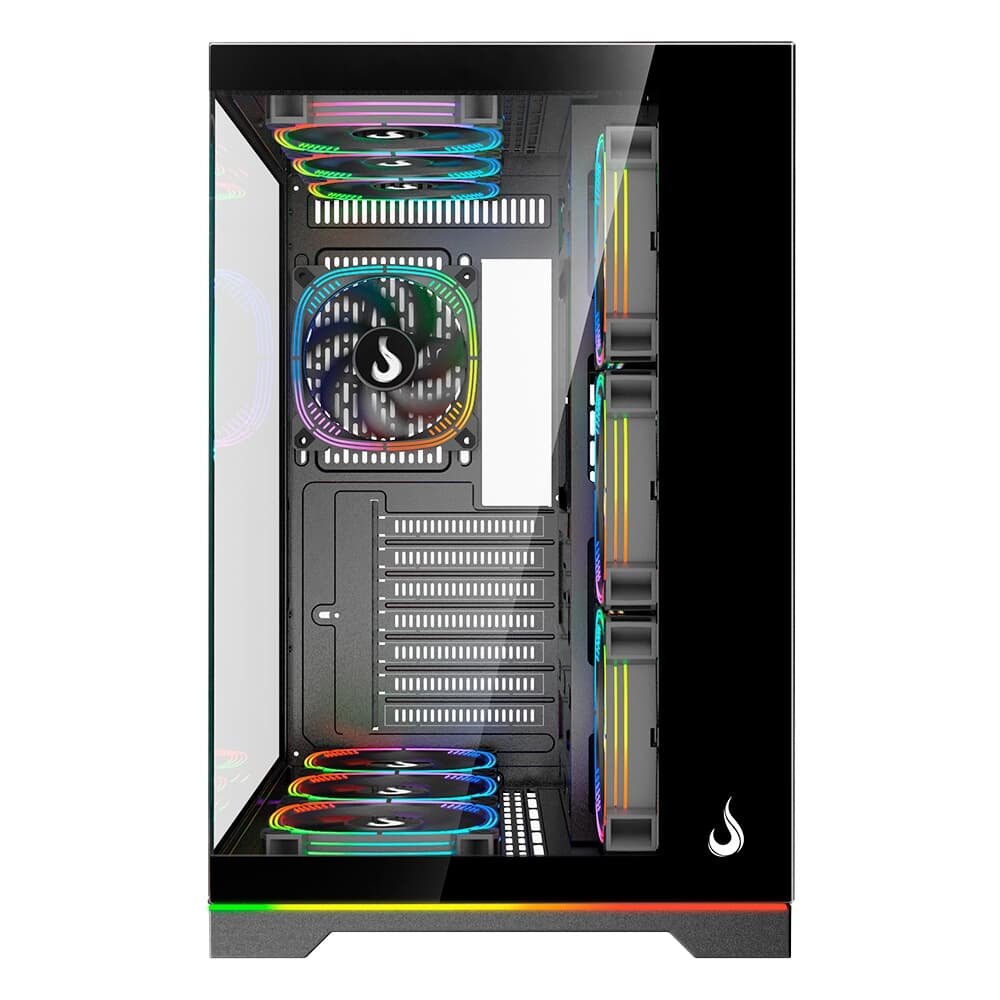 Gabinete Gamer Rise Mode Galaxy Glass Standard V2, LED ARGB, Mid Tower, Lateral em Vidro, 10 Fans ARGB, Preto - RM-GA-GGSB2L-ARGB Gabinete Gamer Rise Mode Galaxy Glass Standard V2, LED ARGB, Mid Tower, Lateral em Vidro, 10 Fans ARGB, Preto - RM-GA-GGSB2L-ARGB