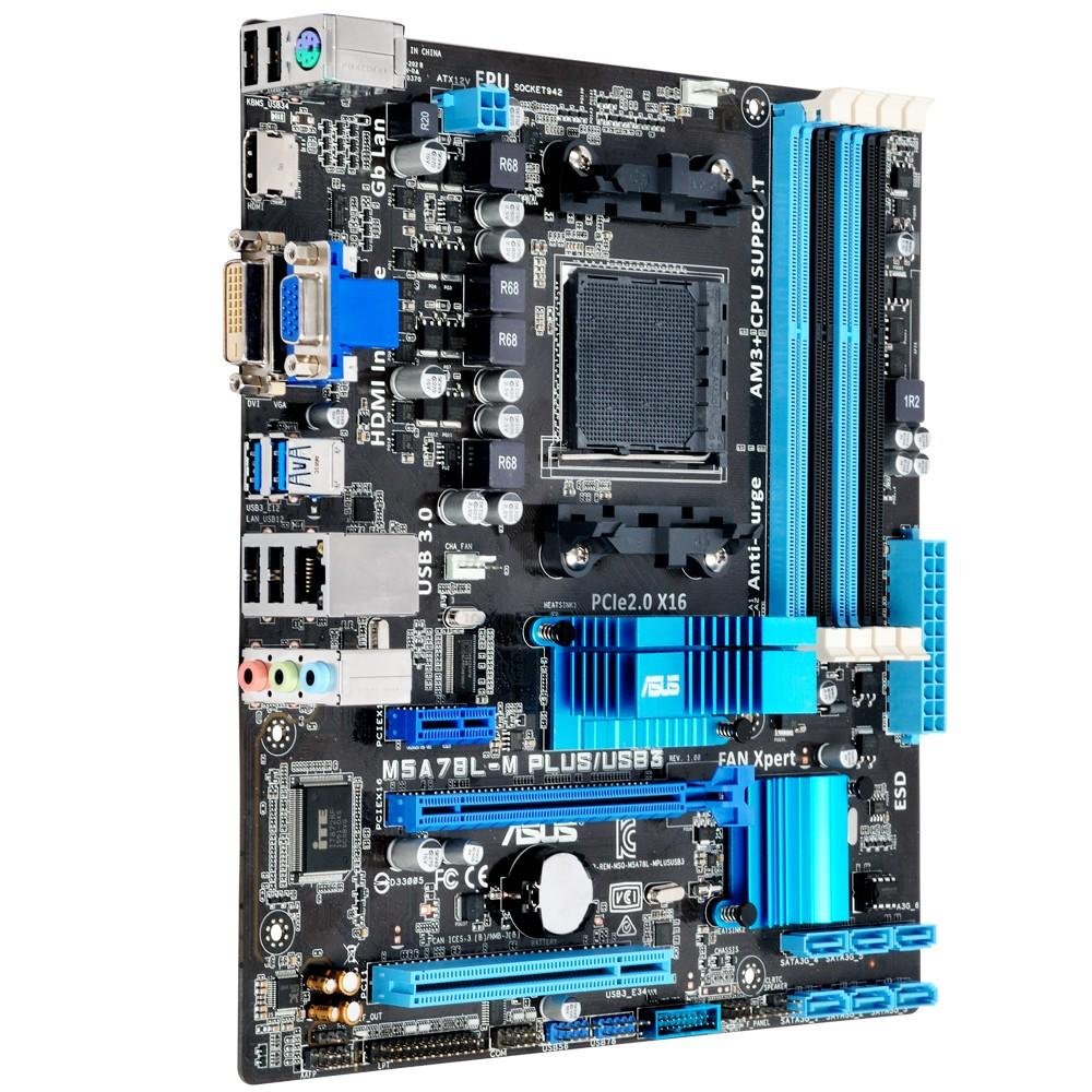 Placa-Mãe ASUS M5A78L-M Plus/USB3, AMD AM3+, mATX, DDR3, Preto