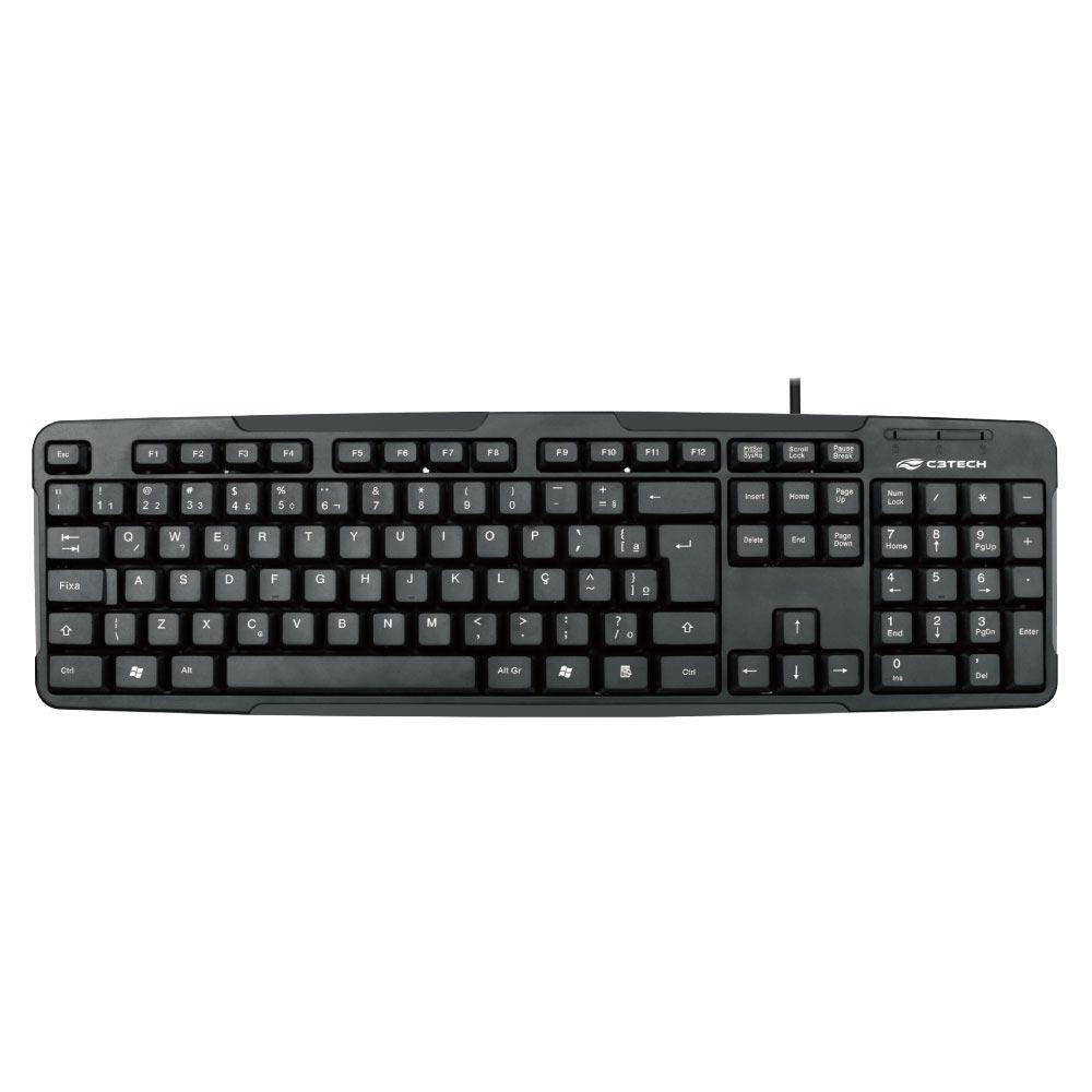 Teclado C3 Tech ABNT2 - KB-12BK Teclado C3 Tech ABNT2 - KB-12BK