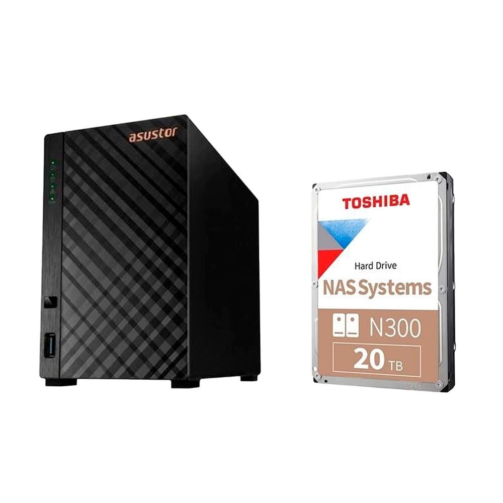 Storage Asustor, 40TB + HD Toshiba 20TB | KaBuM!