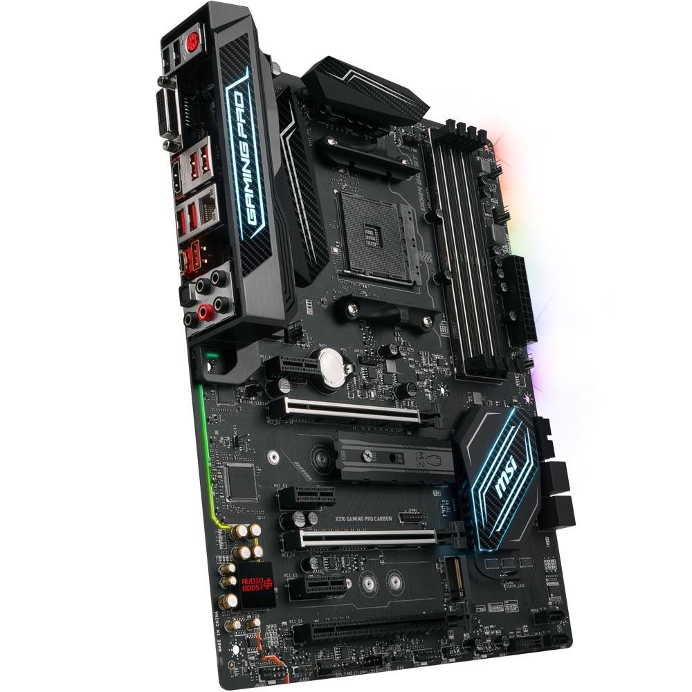 Placa-Mãe MSI p/ AMD AM4 ATX X370 GAMING PRO CARBON DDR4