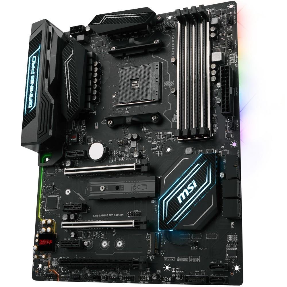 Placa-Mãe MSI p/ AMD AM4 ATX X370 GAMING PRO CARBON DDR4