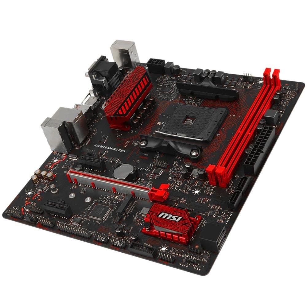 Placa-Mãe MSI p/ AMD AM4 mATX A320M GAMING PRO DDR4 Placa-Mãe MSI p/ AMD AM4 mATX A320M GAMING PRO DDR4
