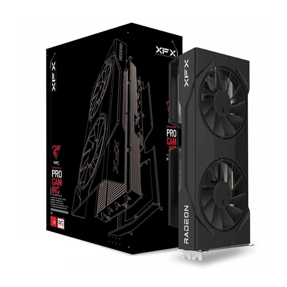 Placa de Vídeo XFX RX 9060 XT OC Gaming AMD Radeon, 16GB, GDDR6, 128bits, 20 Gbps, FidelityFX, RDNA 4 - RX-96TSW16BQ Placa de Vídeo XFX RX 9060 XT OC Gaming AMD Radeon, 16GB, GDDR6, 128bits, 20 Gbps, FidelityFX, RDNA 4 - RX-96TSW16BQ