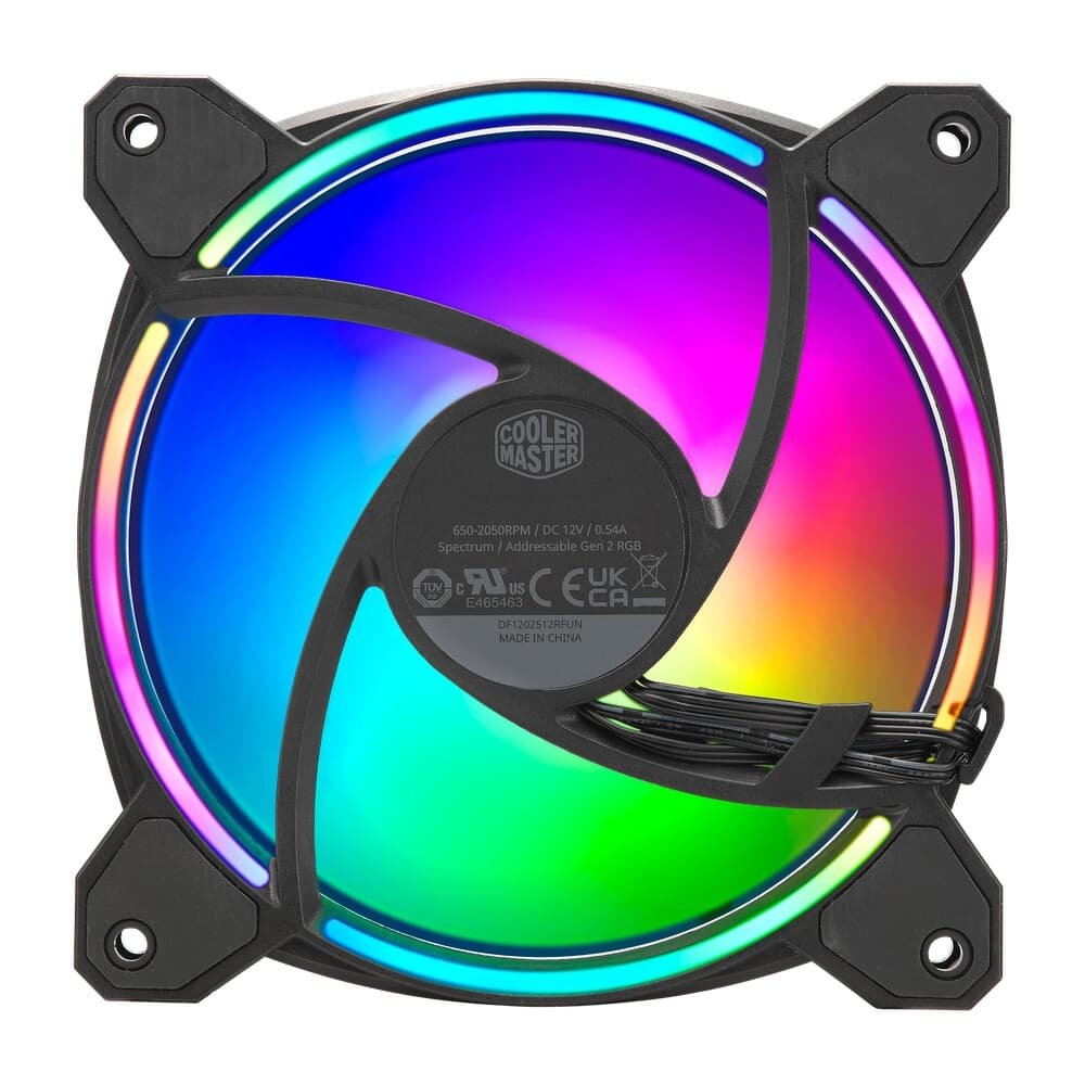 Kit Ventoinhas para Gabinete Cooler Master MasterFan MF120 Halo2 3in1, 120mm, Iluminação RGB - MFL-B2DN-213P2-R2