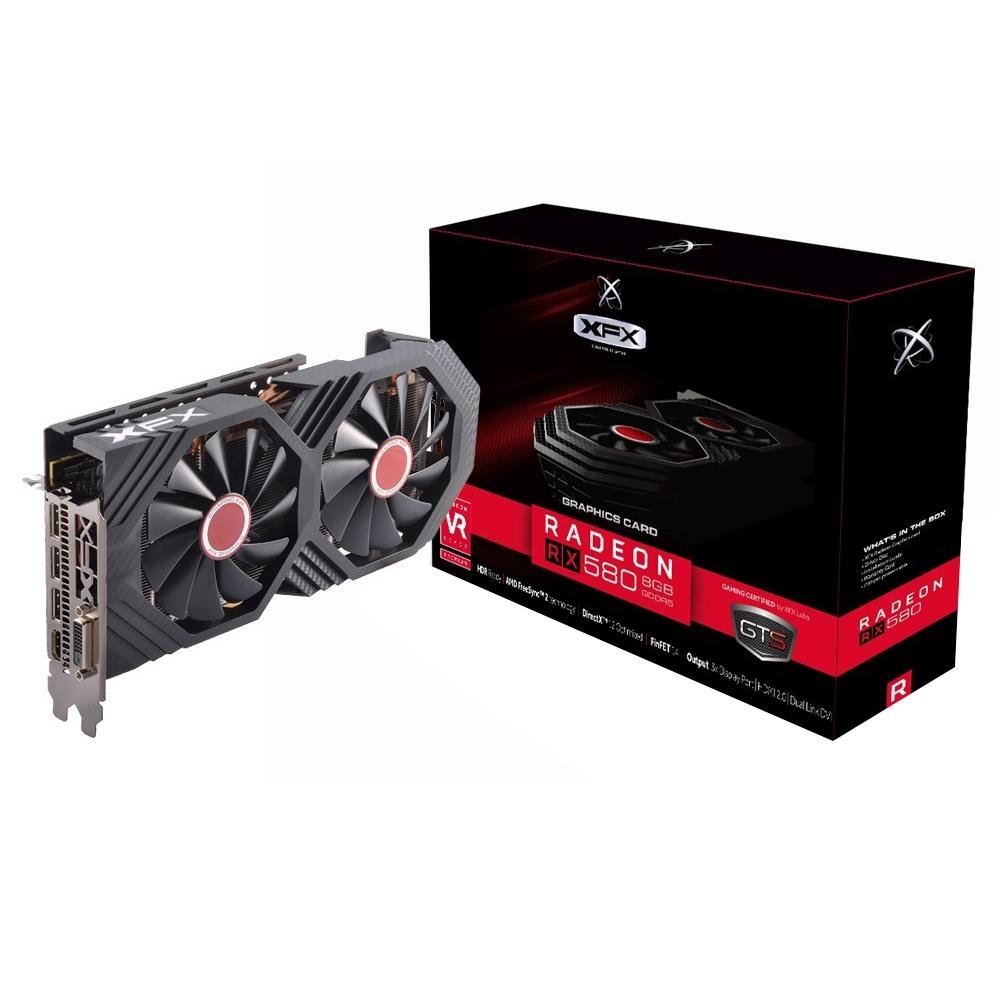 Placa de Vídeo XFX AMD Radeon RX 580 GTS XXX OC+ 8GB, GDDR5 - RX-580P8DFD6 Placa de Vídeo XFX AMD Radeon RX 580 GTS XXX OC+ 8GB, GDDR5 - RX-580P8DFD6