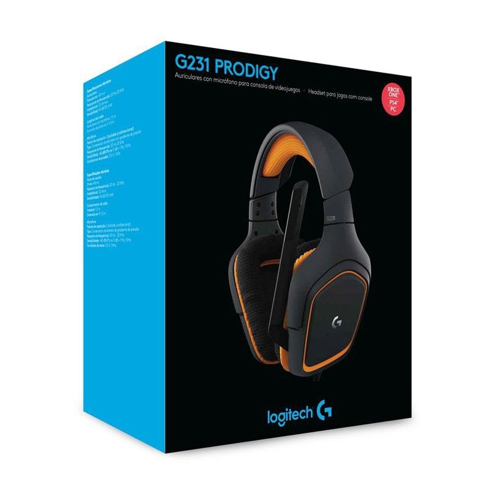 Headset Gamer Logitech G231 Prodigy - Compatível com Playstion 4, Xbox One, Nintendo Switch, PC e Mobile - 981-000626 Headset Gamer Logitech G231 Prodigy - Compatível com Playstion 4, Xbox One, Nintendo Switch, PC e Mobile - 981-000626
