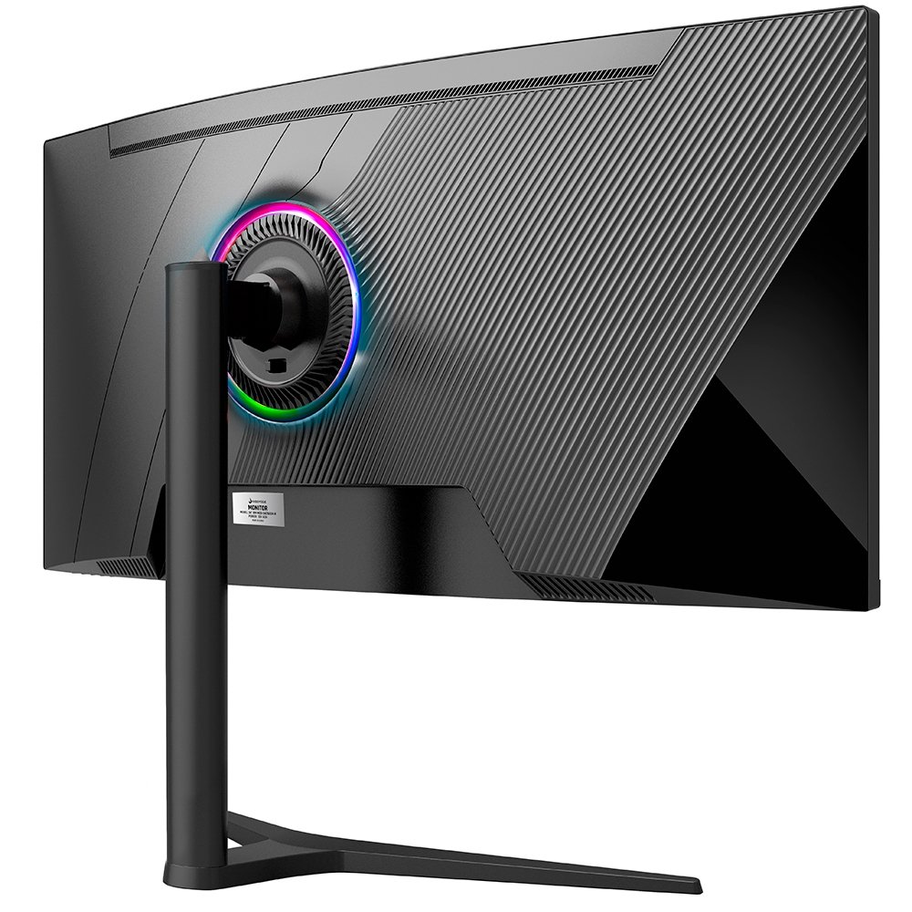 Monitor Gamer Curvo Rise Mode Prime 34", QHD, 180Hz, 1ms, IPS, FreeSync, HDR 400, HDMI e DisplayPort, Preto - RM-MOG-34C1802K-B