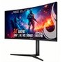 Monitor Gamer Curvo Rise Mode Prime 34", QHD, 180Hz, 1ms, IPS, FreeSync, HDR 400, HDMI e DisplayPort, Preto - RM-MOG-34C1802K-B