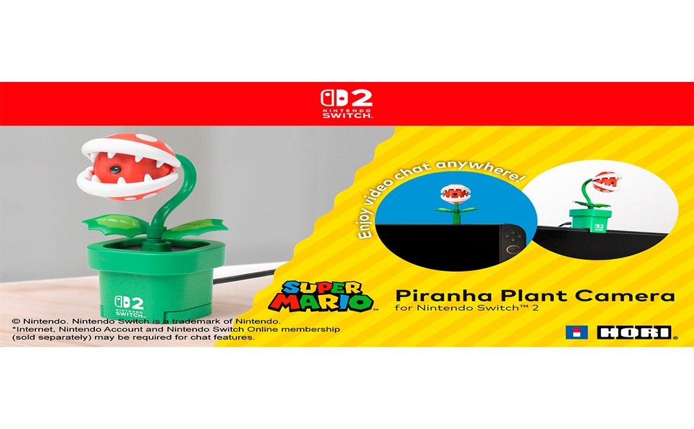 Câmera HORI Planta Piranha Para Nintendo Switch 2, USB-C - NSX-001U Câmera HORI Planta Piranha Para Nintendo Switch 2, USB-C - NSX-001U