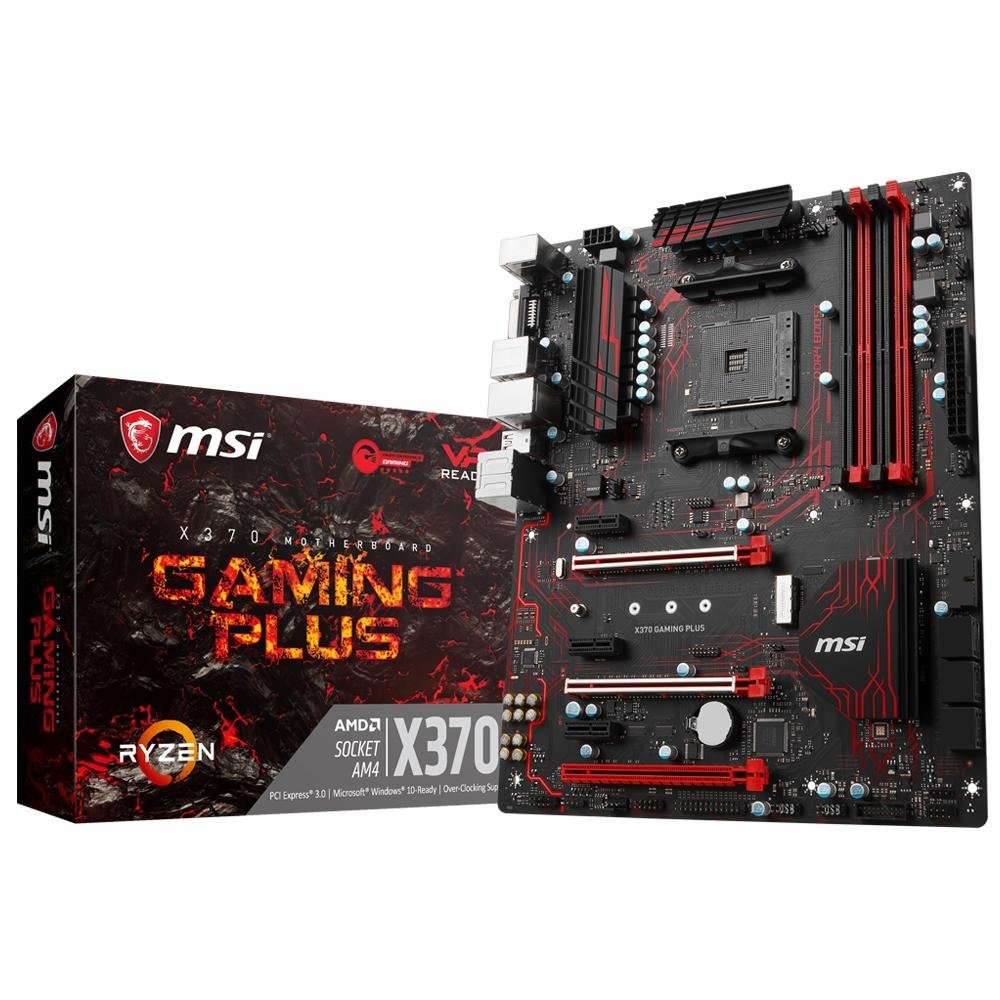Placa-Mãe MSI p/ AMD AM4 ATX X370 GAMING PLUS DDR4 Placa-Mãe MSI p/ AMD AM4 ATX X370 GAMING PLUS DDR4