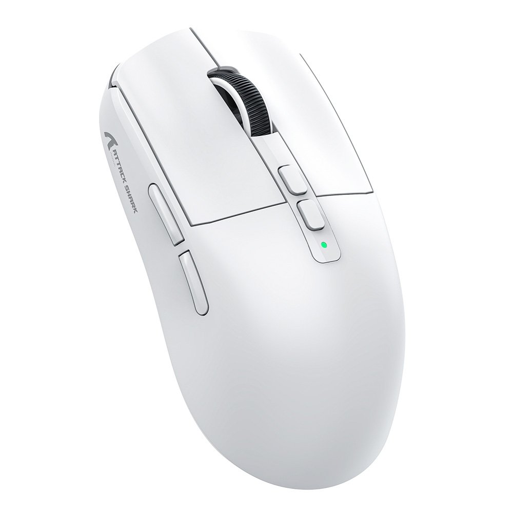 Mouse Gamer sem Fio Attack Shark X6 Ultraleve com Base de Carregamento Magnético RGB, Tri-Mode, 26.000 DPI, Sensor Óptico PAW3395, 7 Botões Programáveis - Branco Mouse Gamer sem Fio Attack Shark X6 Ultraleve com Base de Carregamento Magnético RGB, Tri-Mode, 26.000 DPI, Sensor Óptico PAW3395, 7 Botões Programáveis - Branco