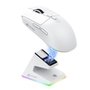 Mouse Gamer sem Fio Attack Shark X6 Ultraleve com Base de Carregamento Magnético RGB, Tri-Mode, 26.000 DPI, Sensor Óptico PAW3395, 7 Botões Programáveis - Branco