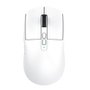 Mouse Gamer sem Fio Attack Shark X6 Ultraleve com Base de Carregamento Magnético RGB, Tri-Mode, 26.000 DPI, Sensor Óptico PAW3395, 7 Botões Programáveis - Branco
