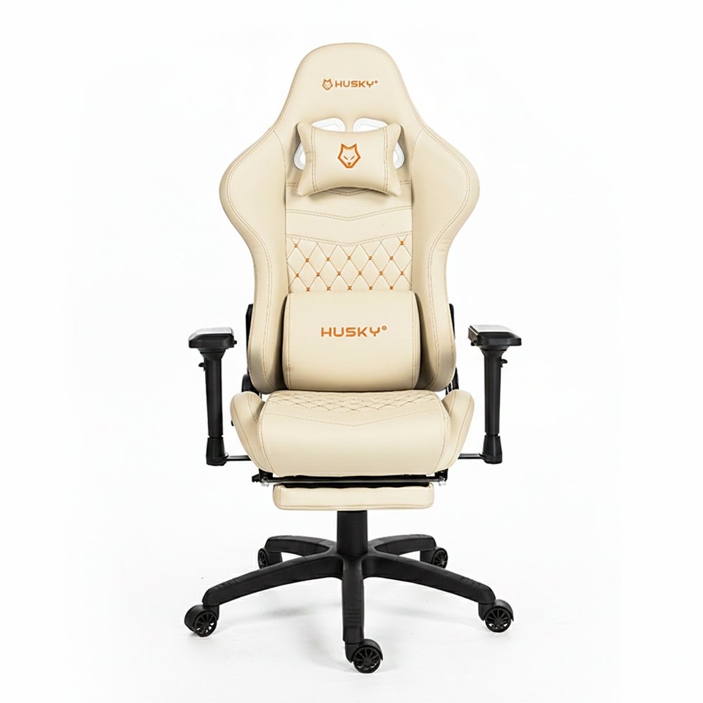 Cadeira Gamer Husky Tempest 4D, Até 145kg, Braços 4D, Almofadas, Reclinável 150º, PU, Descanso para Pés, Branca - HCG700BR4D - view 2