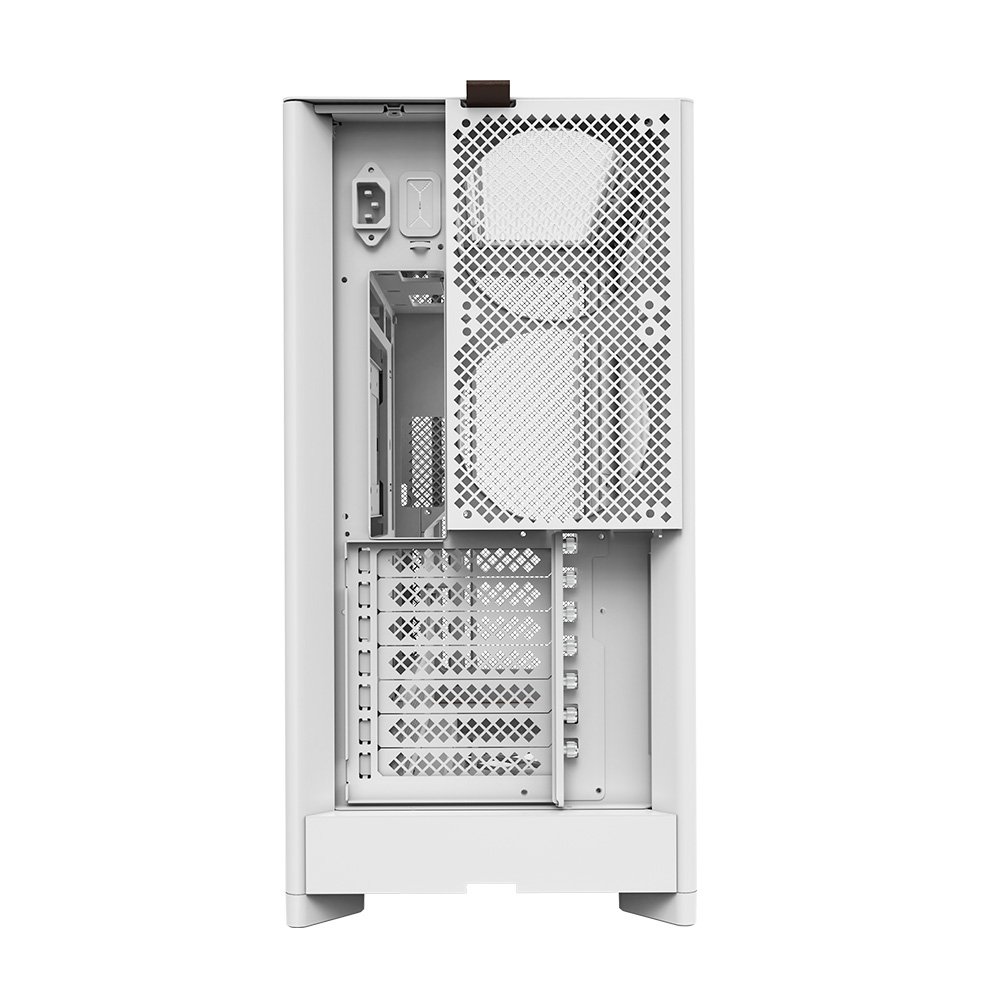 Gabinete Gamer Montech HS01, Mid-Tower, ATX, Vidro Temperado, Sem FANs, Branco - HS01WH Gabinete Gamer Montech HS01, Mid-Tower, ATX, Vidro Temperado, Sem FANs, Branco - HS01WH