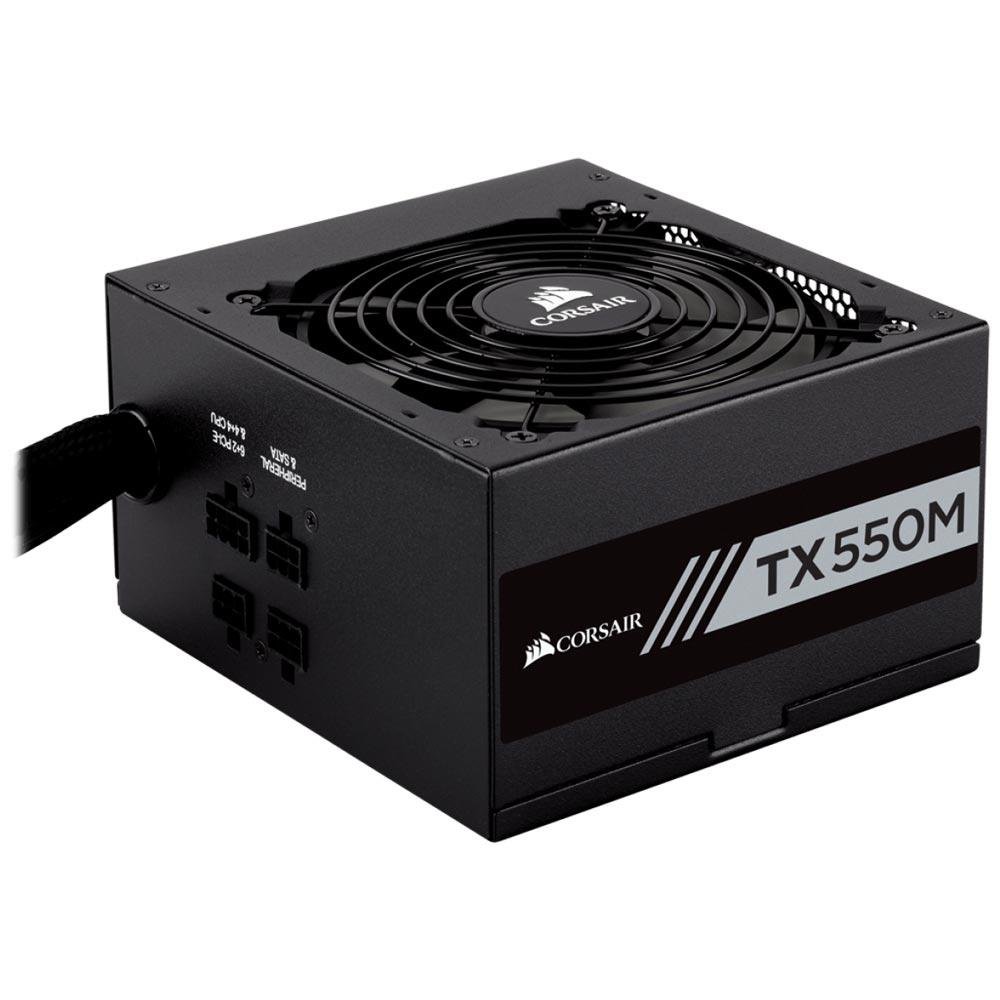 Fonte Corsair TX550M, 550W, 80 Plus Gold, Semi Modular, Sem Cabo, Preto - CP-9020133 Fonte Corsair TX550M, 550W, 80 Plus Gold, Semi Modular, Sem Cabo, Preto - CP-9020133