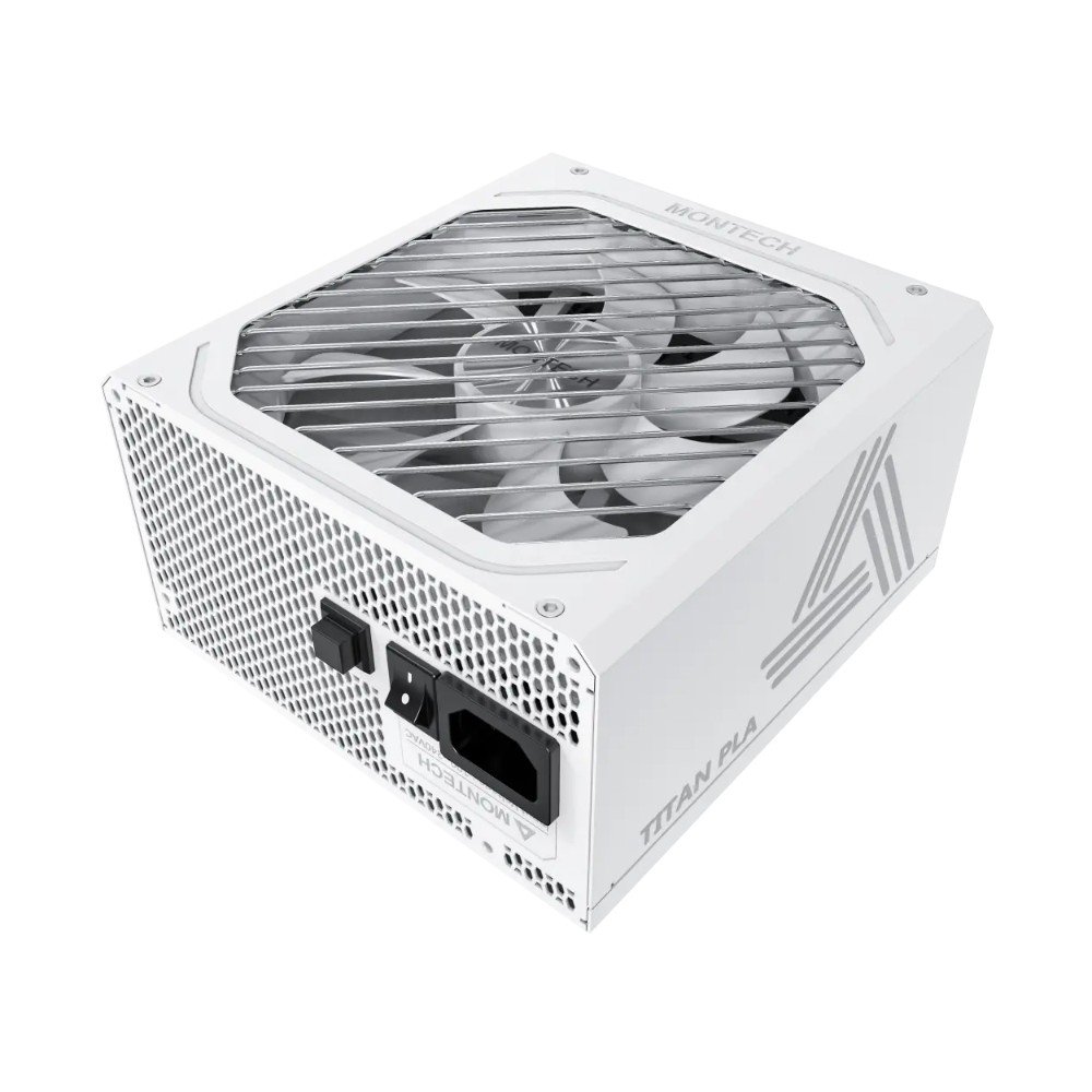 Fonte Montech TITAN PLA, 1000W, 80 Plus Platinum, Full Modular, ATX 3.1, PFC Ativo, Branco - TITAN PLA 1000W Fonte Montech TITAN PLA, 1000W, 80 Plus Platinum, Full Modular, ATX 3.1, PFC Ativo, Branco - TITAN PLA 1000W