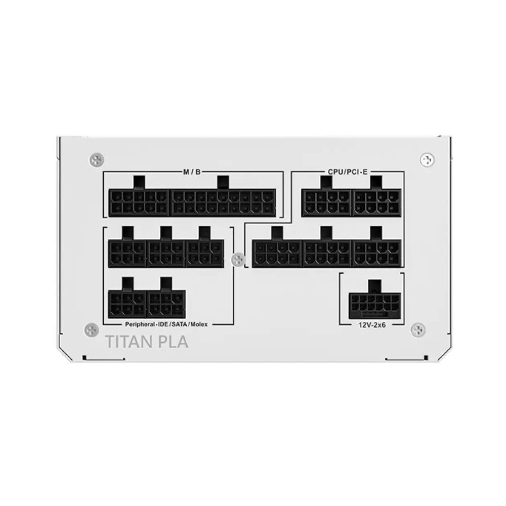 Fonte Montech TITAN PLA, 1000W, 80 Plus Platinum, Full Modular, ATX 3.1, PFC Ativo, Branco - TITAN PLA 1000W Fonte Montech TITAN PLA, 1000W, 80 Plus Platinum, Full Modular, ATX 3.1, PFC Ativo, Branco - TITAN PLA 1000W
