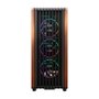 Gabinete Gamer Liketec Pinos, E-ATX, Painel Frontal com Detalhes em Madeira, Preto - LC-KB-PINOS-2025-1002