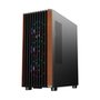 Gabinete Gamer Liketec Pinos, E-ATX, Painel Frontal com Detalhes em Madeira, Preto - LC-KB-PINOS-2025-1002