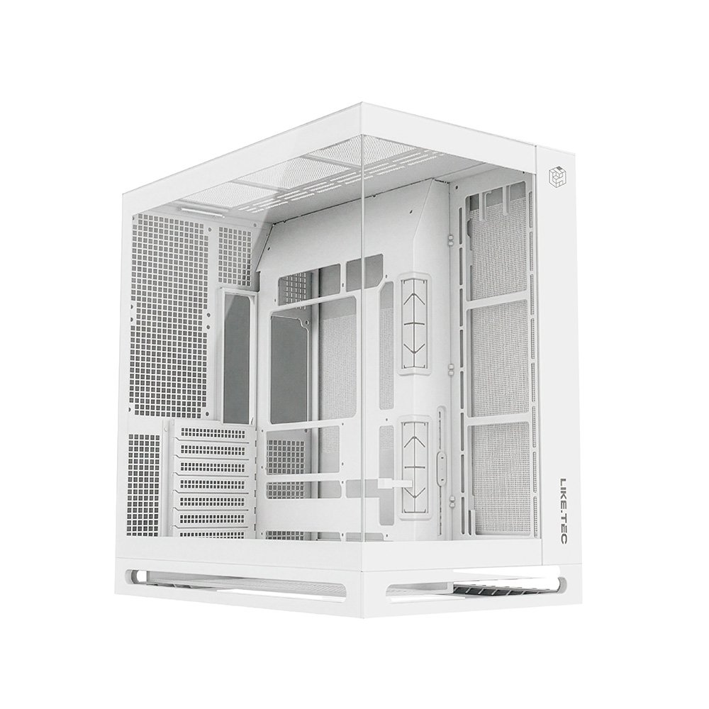 Gabinete Gamer Liketec Cygnus Snow, ATX, Mid Tower, Vidro Temperado, Branco - LT-GB-CYGNUS-SNOW-V1