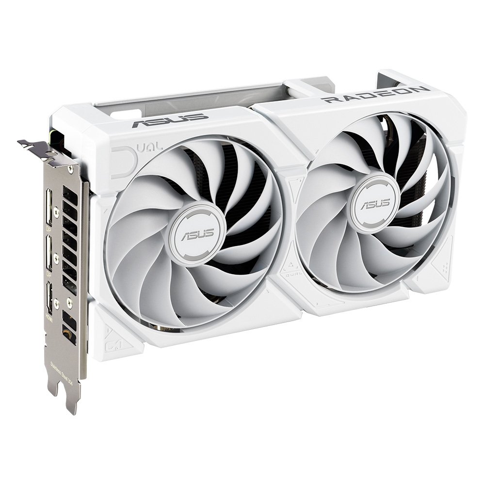 Placa de Vídeo ASUS Dual RX 9060 XT White Edition AMD Radeon, 16GB, GDDR6 - DUAL-RX9060XT-16G-WHITE