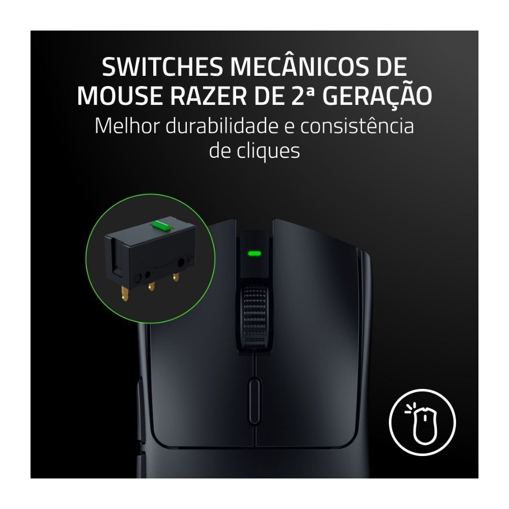 Mouse Gamer Sem Fio Razer Viper V3 HyperSpeed, 30000 DPI, 82g, Preto - RZ01-04910100 Mouse Gamer Sem Fio Razer Viper V3 HyperSpeed, 30000 DPI, 82g, Preto - RZ01-04910100