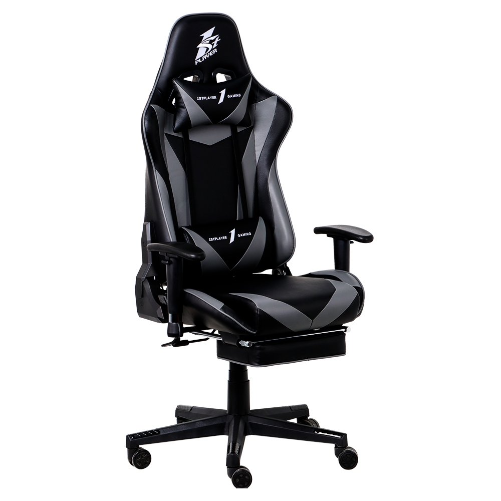 Cadeira Gamer 1STPLAYER FK3, Até 160kg, Reclinável, com Almofadas, Material PVC, Preto e Cinza - FK3-FR-BKGA - view 10