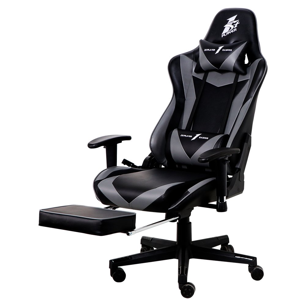 Cadeira Gamer 1STPLAYER FK3, Até 160kg, Reclinável, com Almofadas, Material PVC, Preto e Cinza - FK3-FR-BKGA - view 9