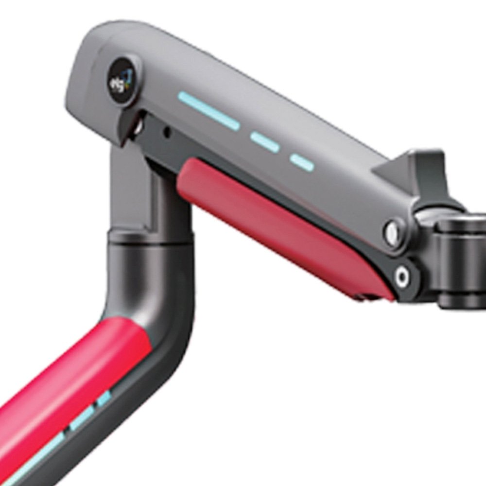 Suporte de Mesa Articulado Gamer para Monitor de 32" a 60" ELG, com Pistão a Gás, VESA, RGB, Vermelho e Preto - SGM02