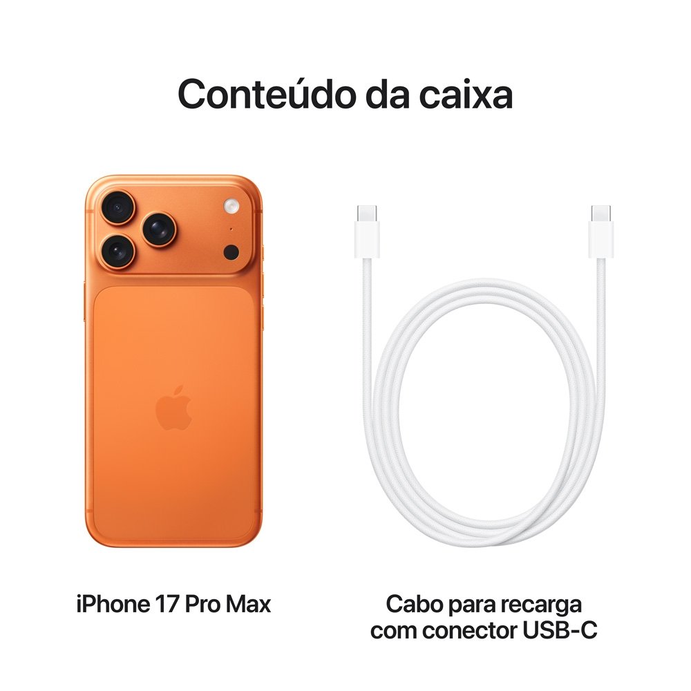 iPhone 17 Pro Max Apple 2TB, Laranja | KaBuM!