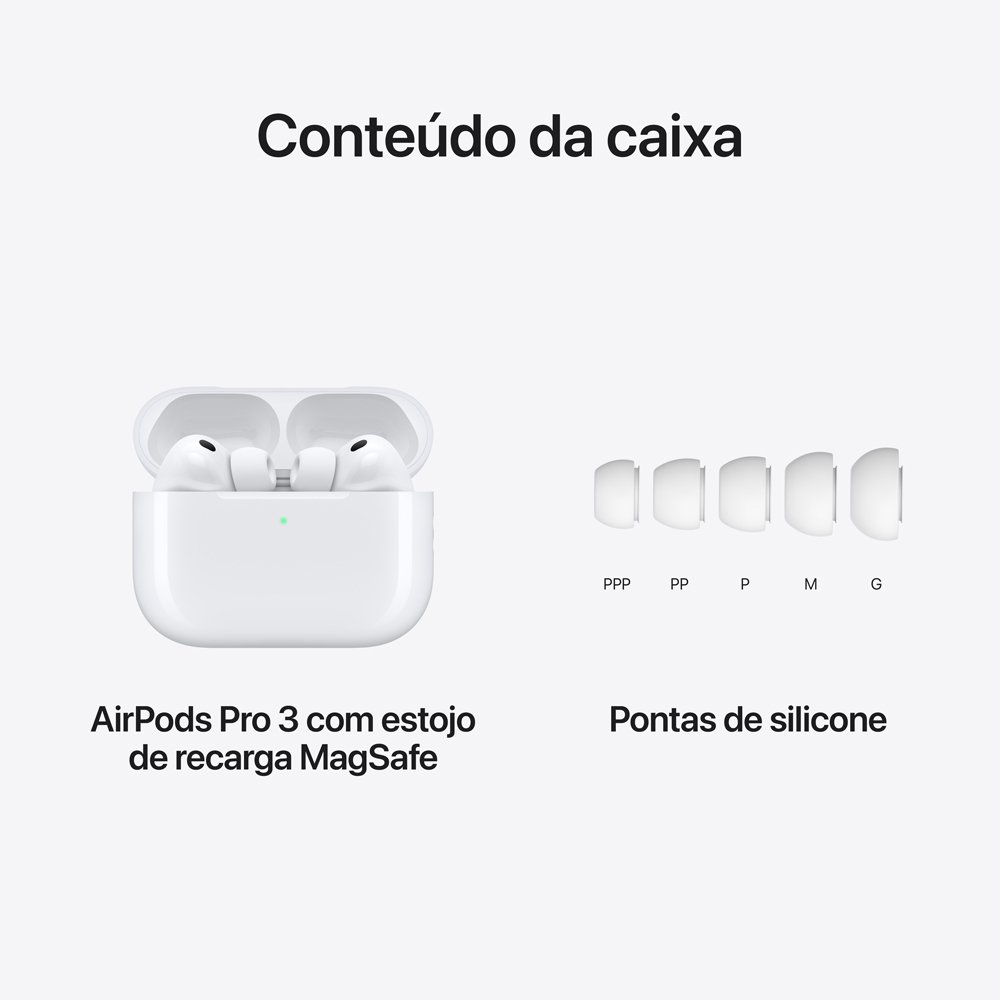 Fone de Ouvido Apple AirPods Pro 3 | KaBuM!